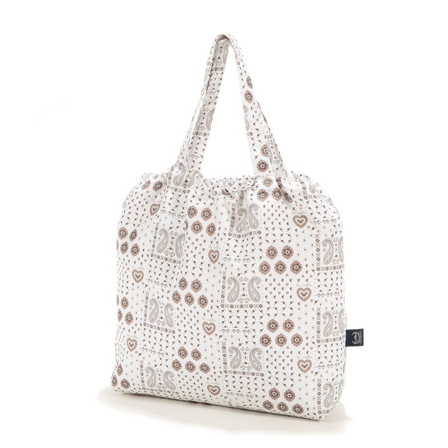Shopper Bag z kieszonką BANDANA CREAM / La Millou