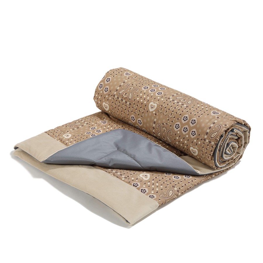 Koc piknikowy z kieszonką, mata do zabawy XXL 180x190 - BANDANA MOCCA / La Millou