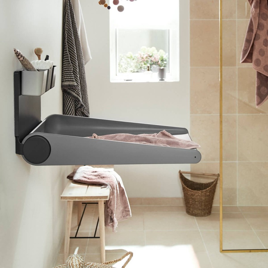 Przewijak montowany na ścianie WALLY™, Dusty Grey / LEANDER