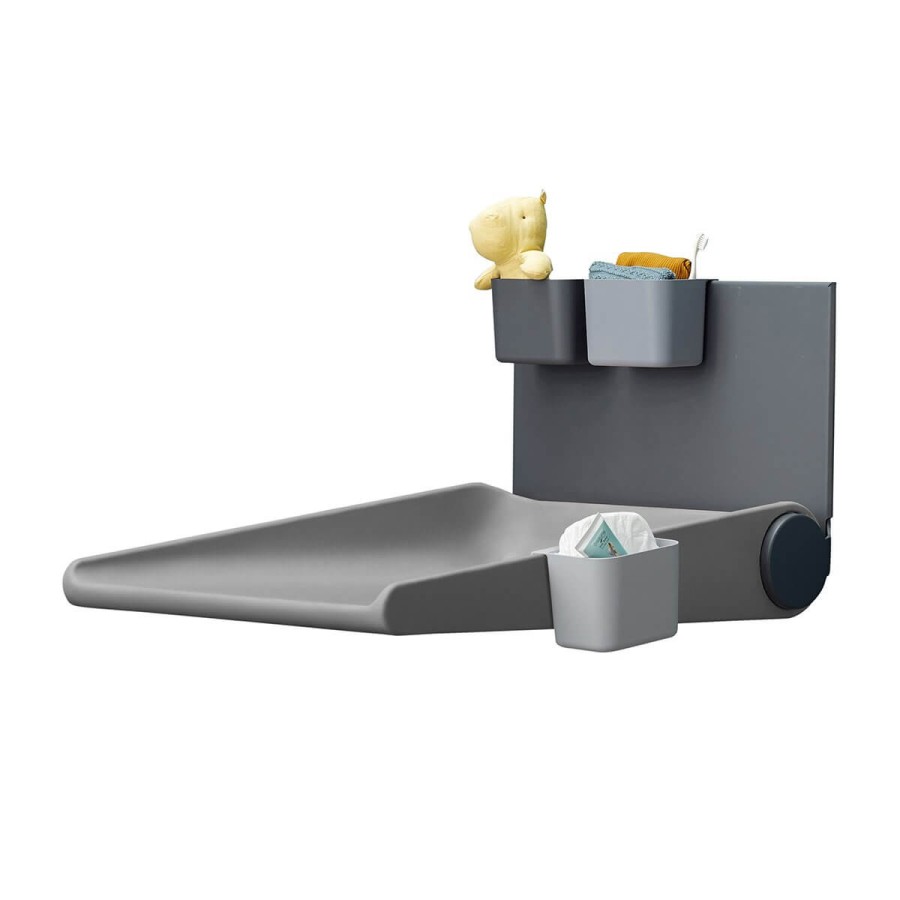 Przewijak montowany na ścianie WALLY™, Dusty Grey / LEANDER