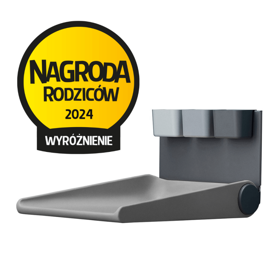Przewijak montowany na ścianie WALLY™, Dusty Grey / LEANDER