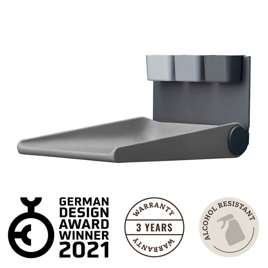 Przewijak montowany na ścianie WALLY™, Dusty Grey / LEANDER