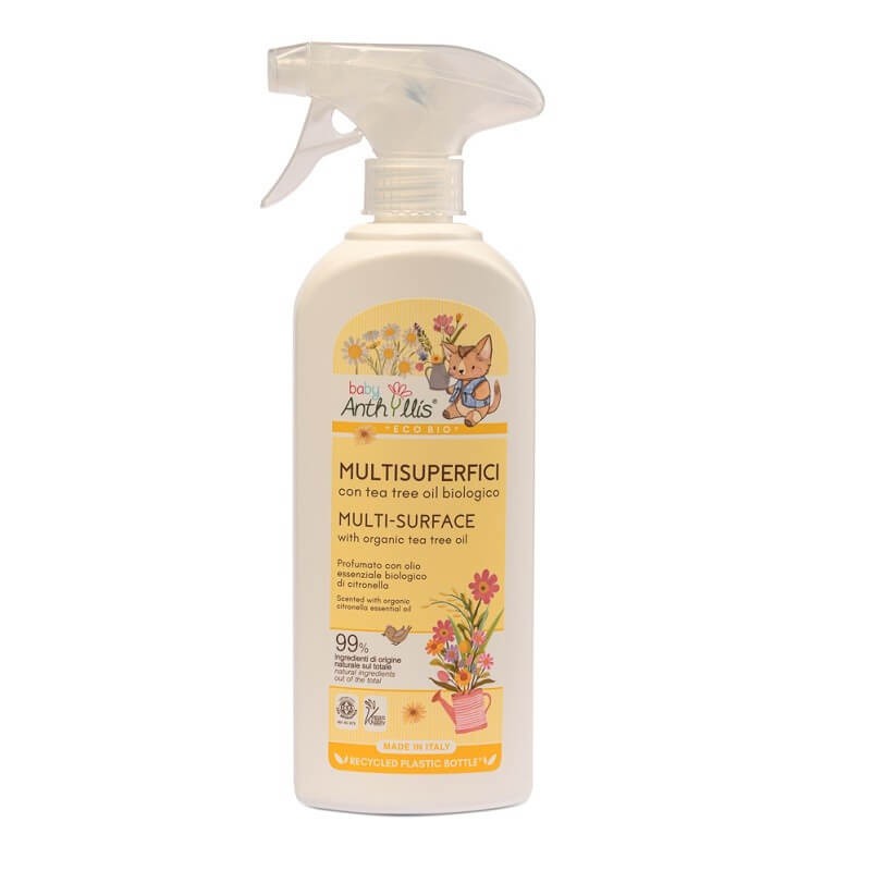 Spray do czyszczenia powierzchni mających kontakt z dzieckiem, z olejkiem z drzewa herbacianego, 500 ml / Baby Anthyllis