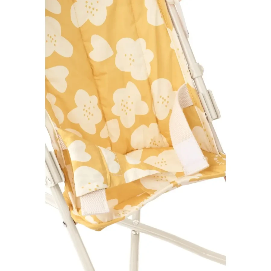 Składany wózek dla lalek Elsie - flower, lemon yellow / Liewood