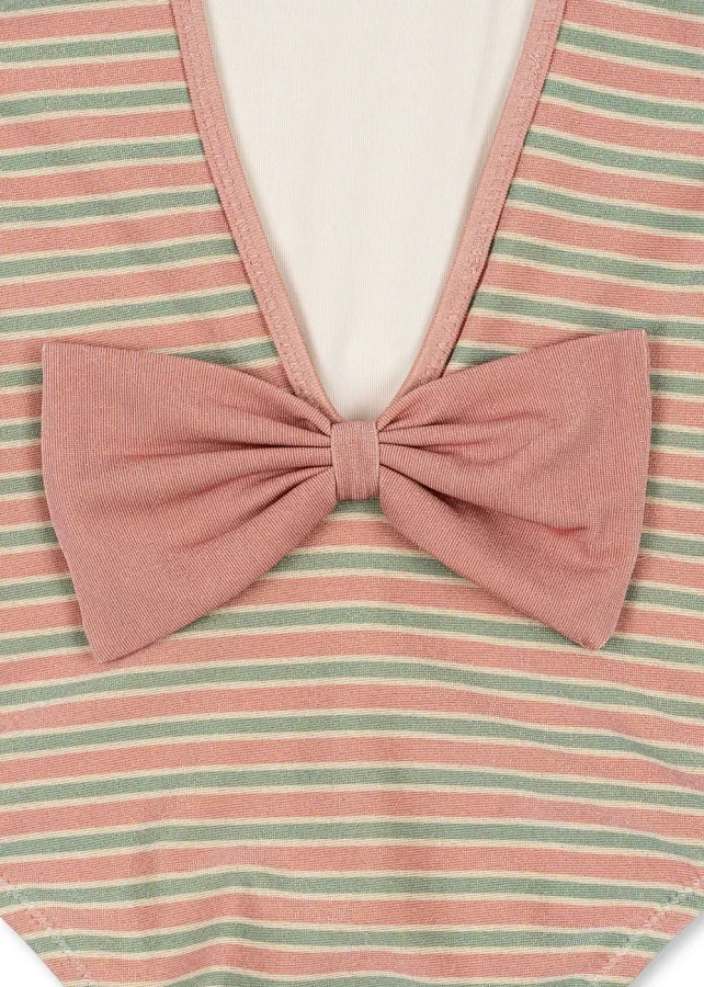 Jednoczęściowy strój kąpielowy Bowwow - blush stripe / Konges slojd