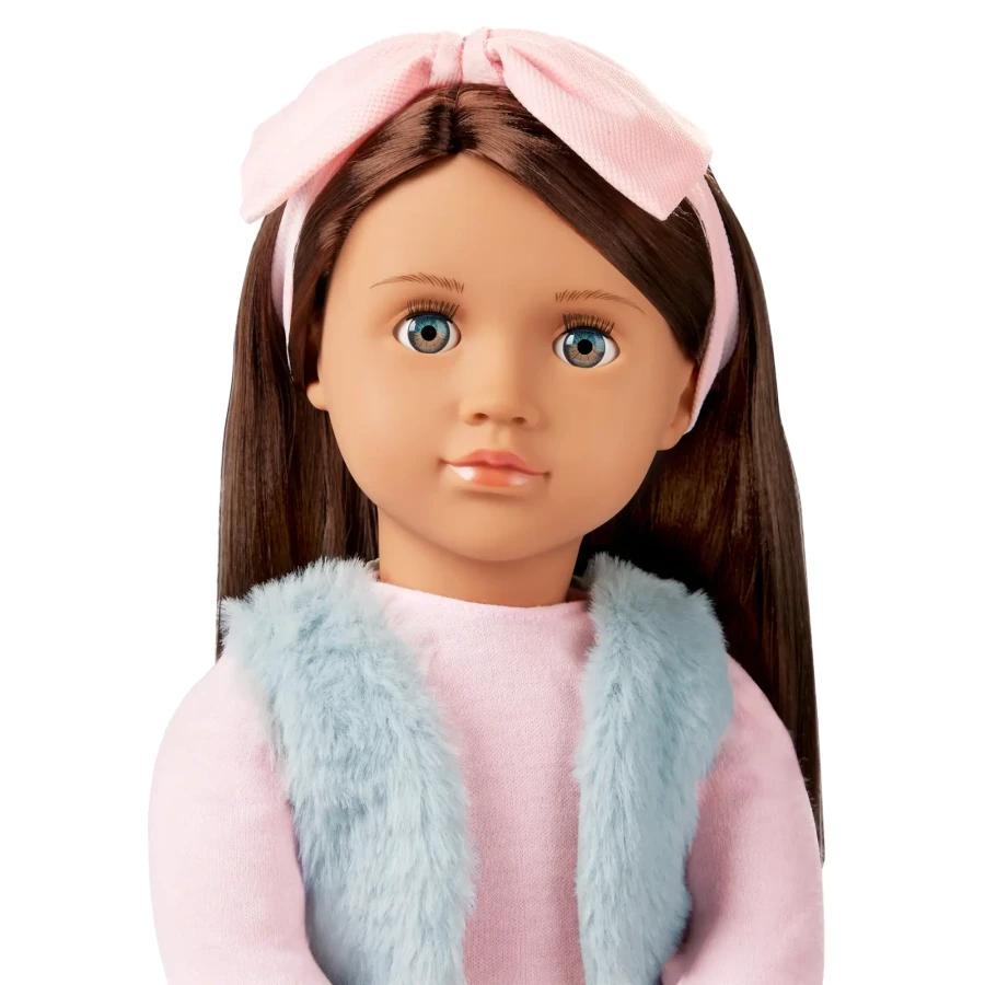 Lalka PAULINA 46cm - Brunetka w opasce z kokardką / OurGeneration