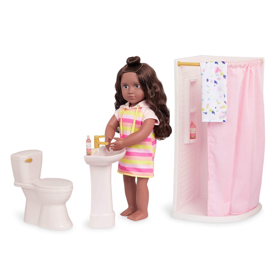 Zestaw mebli dla lalki - Łazienka z wyposażeniem - Sweet Bathroom Set / OurGeneration