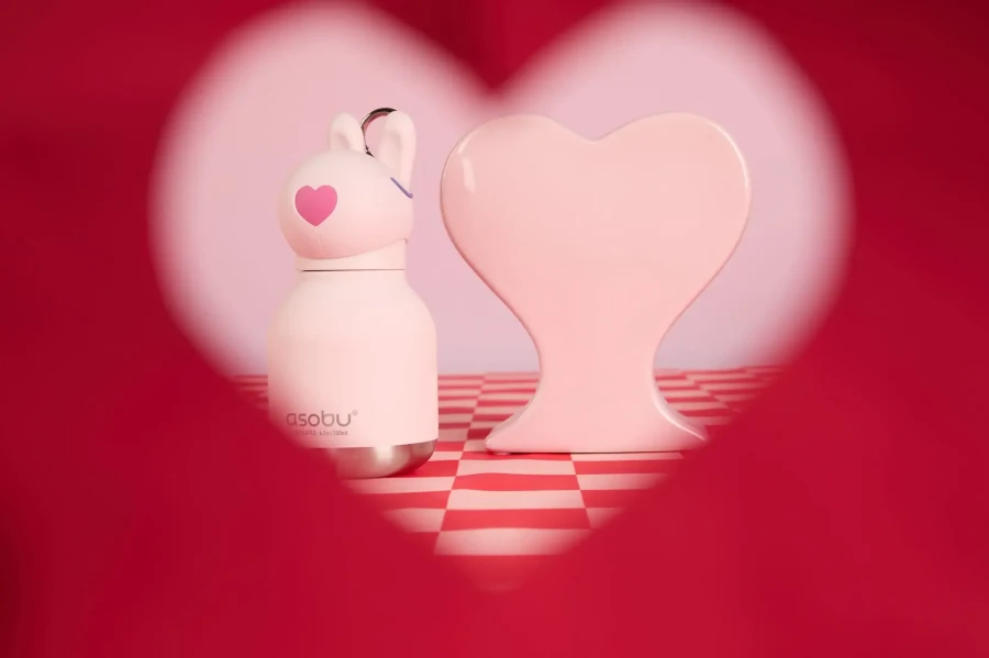 Butelka termiczna ze słomką Mini Bestie, 200 ml - Królik / Asobu