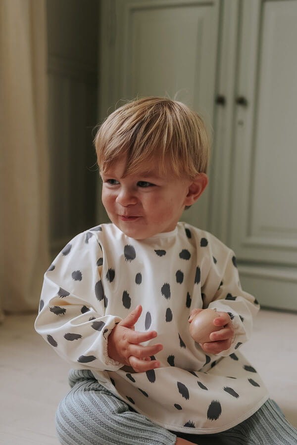 Śliniak z długim rękawem - dalmatian dots grande / Elodie Details