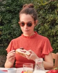Okulary Oval Fig Pink Polarized 10+ / Olivio & Co
