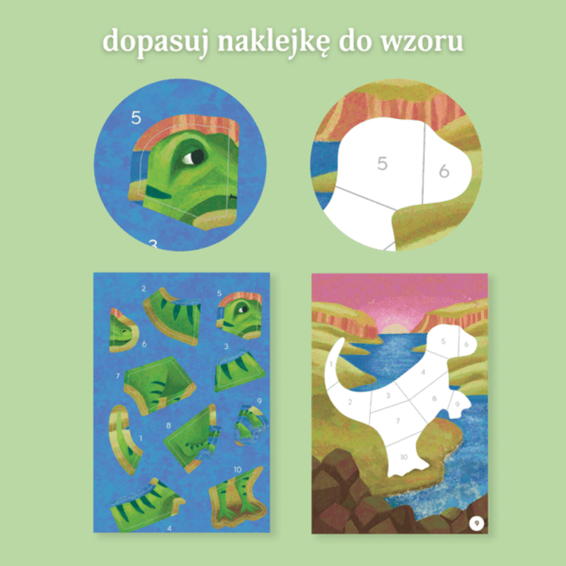 Wyklejanie po numerach - Dinozaury / Tiger Tribe