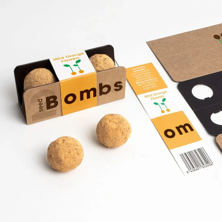 Bomby nasienne - Orange Flowers, 2szt. / Resetea