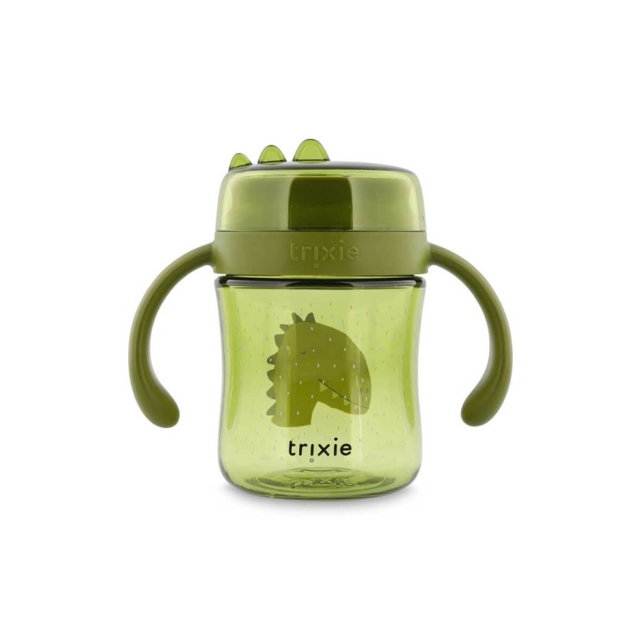 Kubek treningowy niekapek 360° z uchwytami - Dinozaur / Trixie