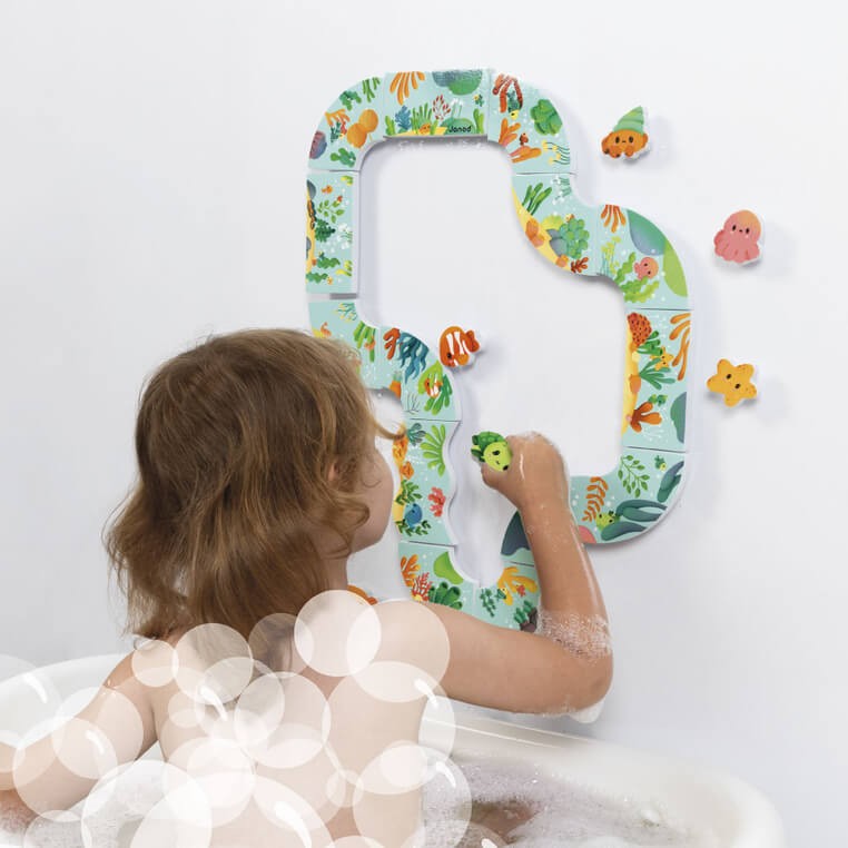 Puzzle do kąpieli Tor ze zwierzątkami 18m+ / Janod