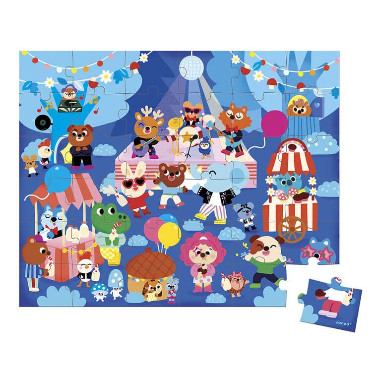 Puzzle w walizce Przyjęcie 36 elementów 4+ / Janod