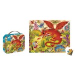 Puzzle w walizce Królestwo smoków 54 elementy 5+ / Janod
