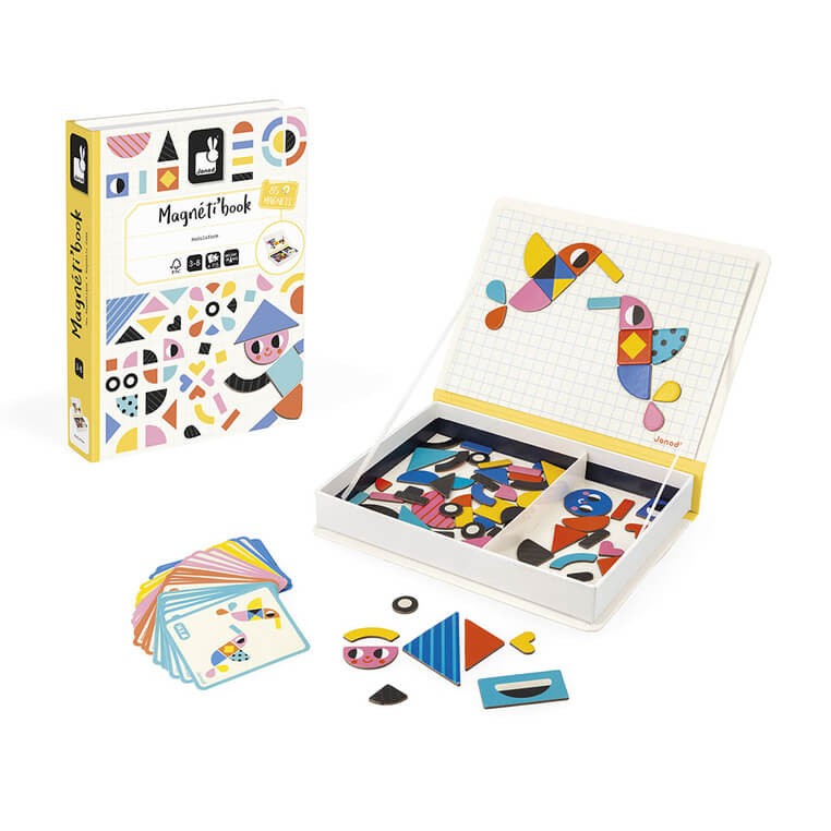 Magnetyczna układanka Kształty Magnetibook 3+ / Janod