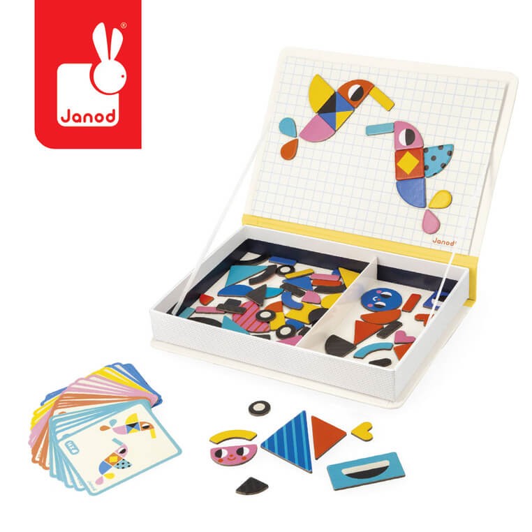 Magnetyczna układanka Kształty Magnetibook 3+ / Janod