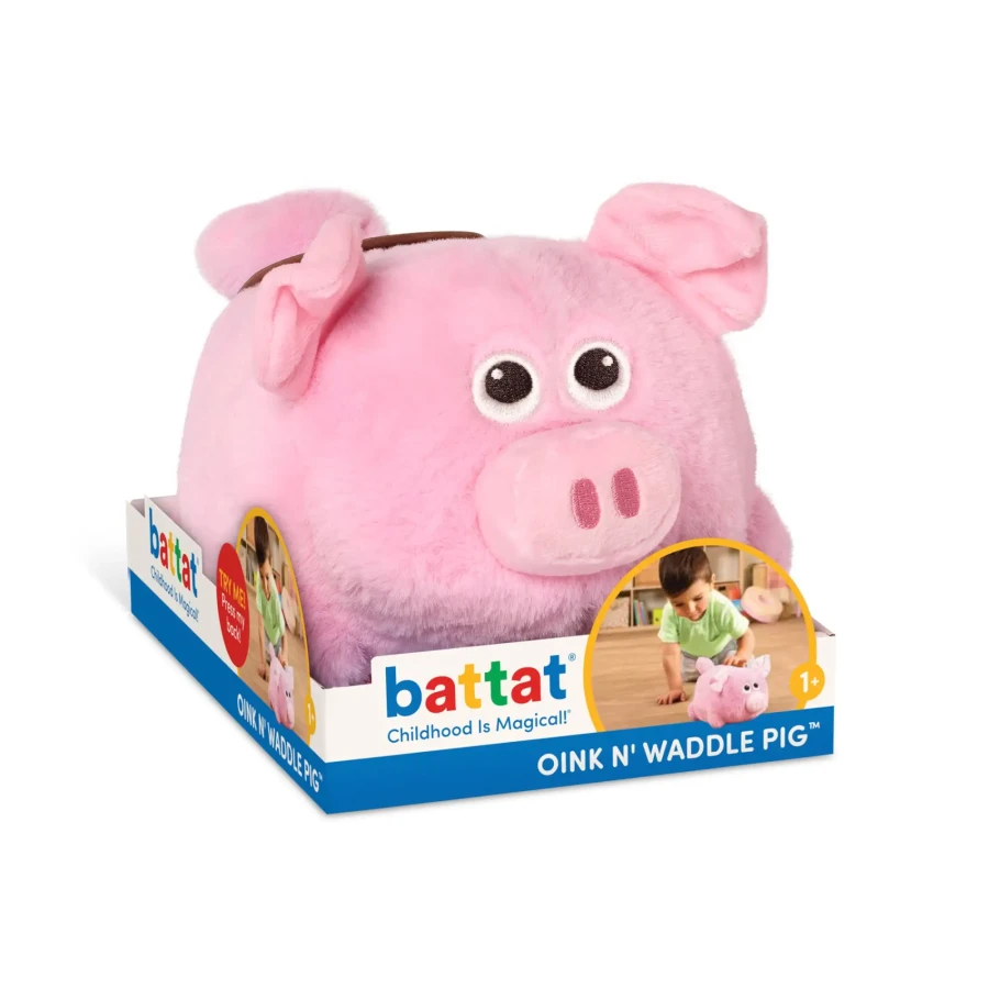 Wędrująca Świnka z odgłosami do nauki raczkowania - Oink n’ Waddle Pig / Battat