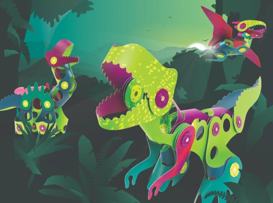 Układanka magnetyczna CLIXO Dinozaury , 22 elementy / CLIXO