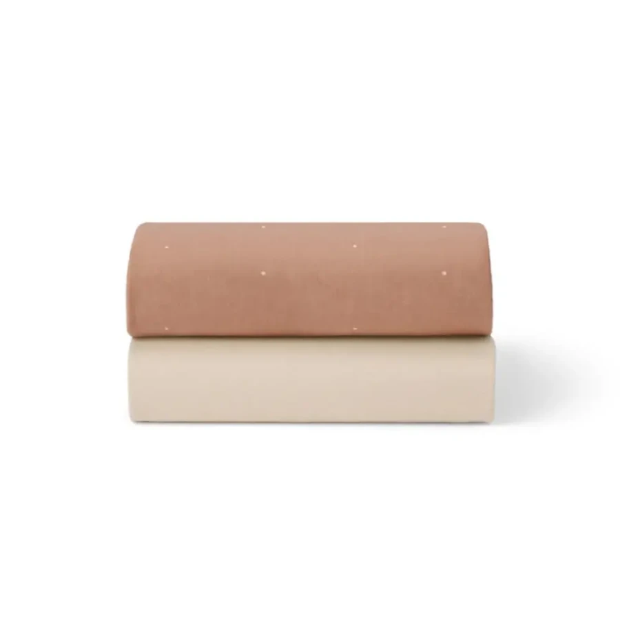 Zestaw 2 prześcieradeł do łóżeczka dziecięcego SnuzPod - blush, dot / Snuz