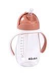 Bidon tritanowy ze słomką, 300 ml - terracotta / Beaba