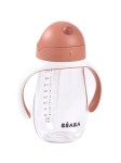 Bidon tritanowy ze słomką, 300 ml - terracotta / Beaba