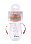 Bidon tritanowy ze słomką, 300 ml - terracotta / Beaba