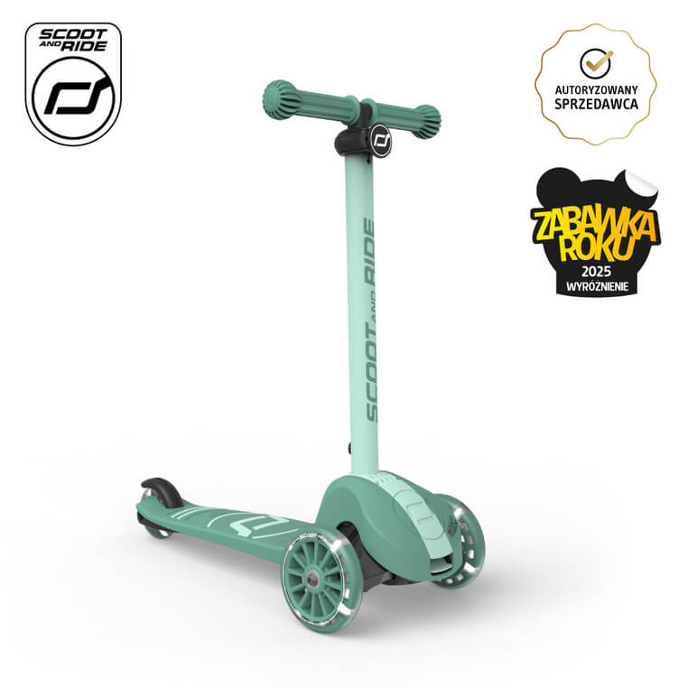 Highwaykick 3S Hulajnoga z systemem sterowania 2w1 i kółkami LED składana 3+ Forest / Scootandride