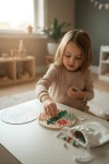 Drewniana mozaika guzikowa układanka / BS Toys