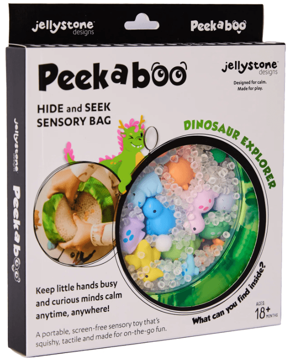 Sensoryczny dysk z figurkami A-Ku-Ku! Peekaboo - Dinozaur / Jellystone