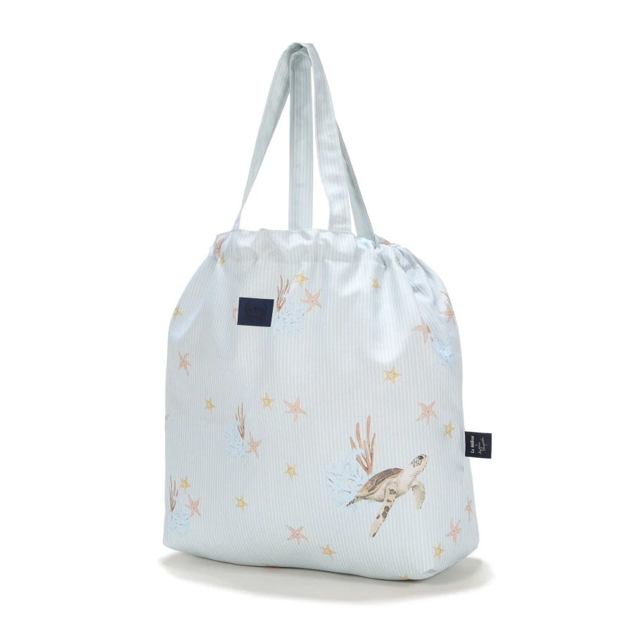 Shopper Bag z kieszonką - SEAWORLD by Magdalena Lamparska / La Millou