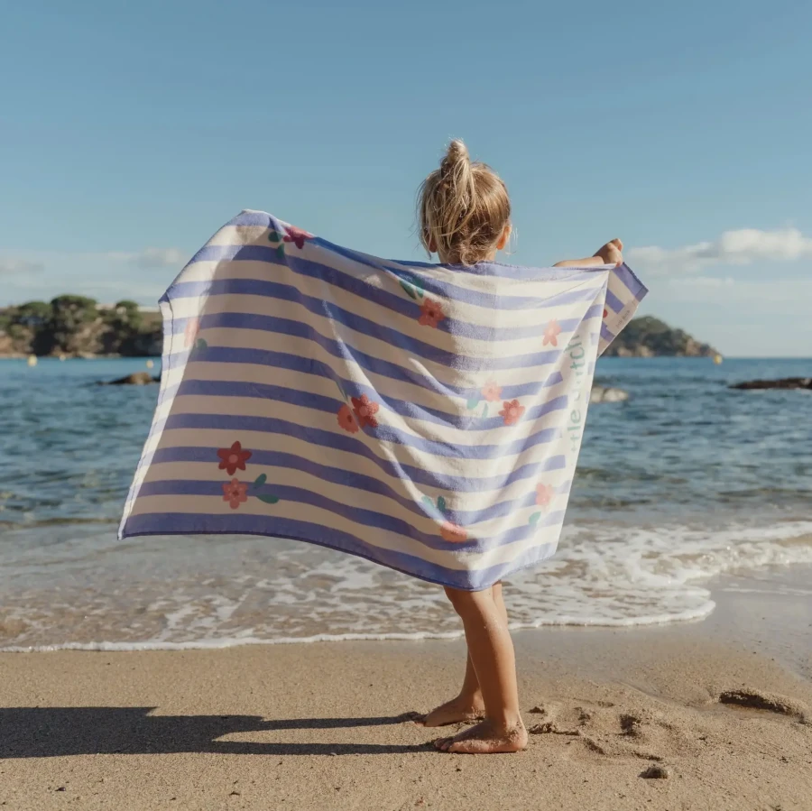 Ręcznik plażowy Dreamy Purple Stripe 60x120 cm / Little Dutch