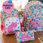 Kwadratowy piórnik dwukomorowy - Matisse Cat / Miquelrius