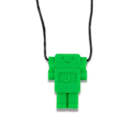 Gryzak terapeutyczny, antystresowy naszyjnik MEDIUM Robot - Grassy Green / Jellystone