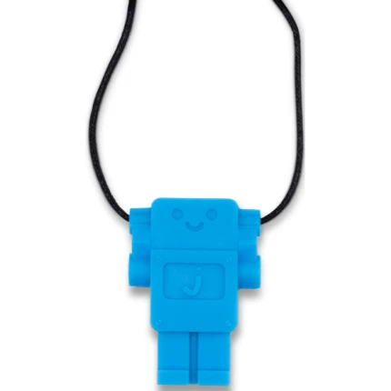 Gryzak terapeutyczny, antystresowy naszyjnik MEDIUM Robot - Blue Hawaiian / Jellystone