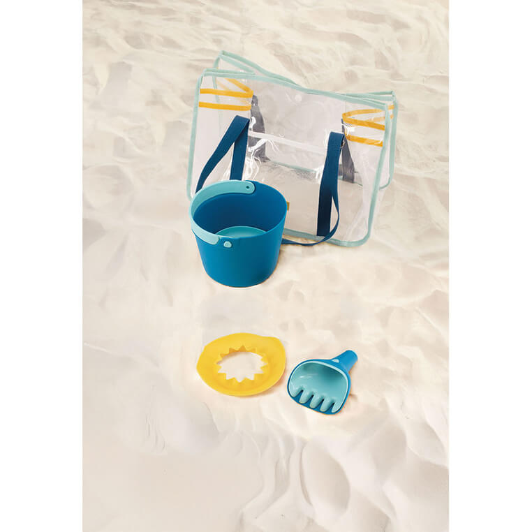 Zestaw zabawek plażowych w torbie z siateczkowym dnem - Ocean / QUUT