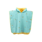 Dwustronne poncho kąpielowe dla dzieci Banana Blue / QUUT