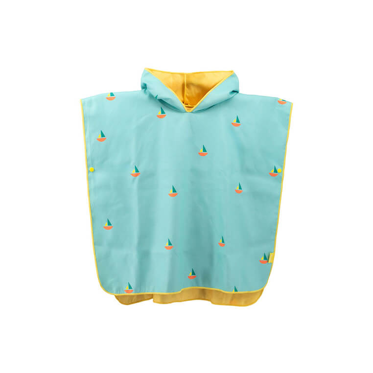 Dwustronne poncho kąpielowe dla dzieci Banana Blue / QUUT