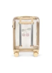 Walizka kabinowa na kółkach, przezroczysta 25L - cherry transparent / Konges Slojd