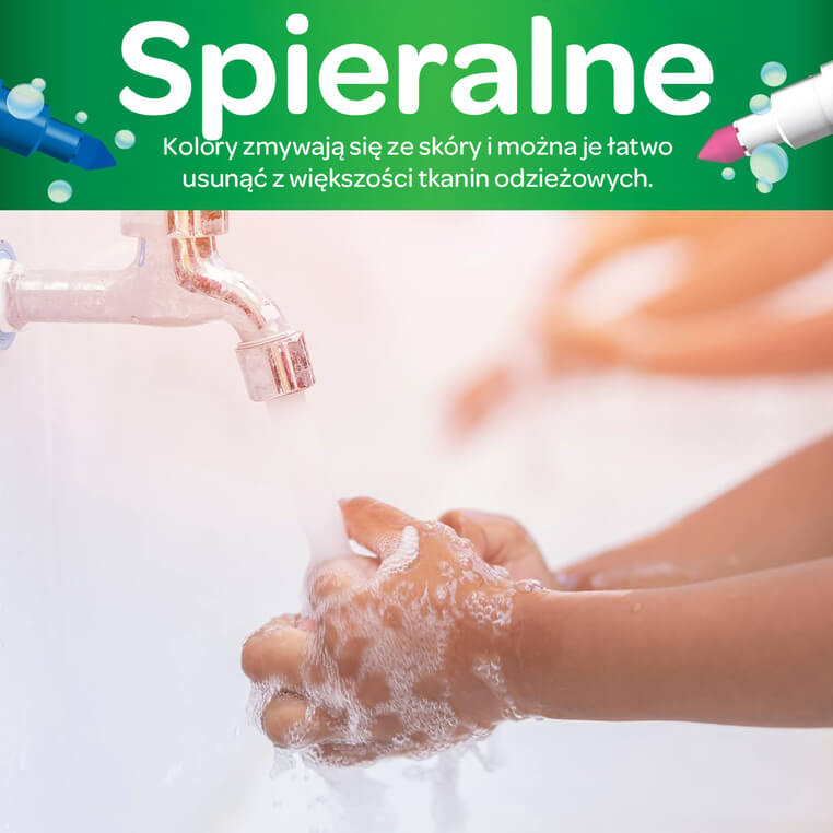 Flamastry stożkowe dla dzieci zmywalne Mini, 14szt. / Crayola 