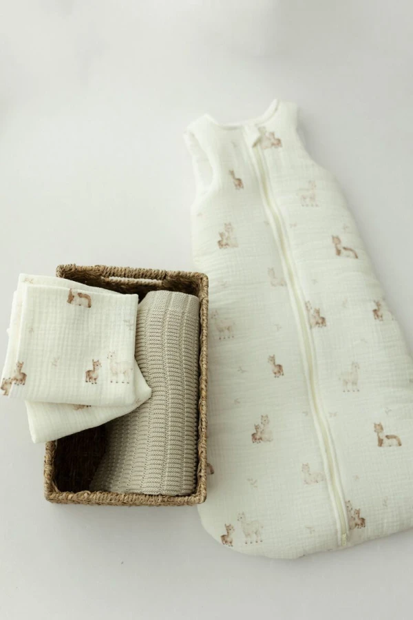 Bambusowy kocyk light beige 80x100 - Vini / My Memi
