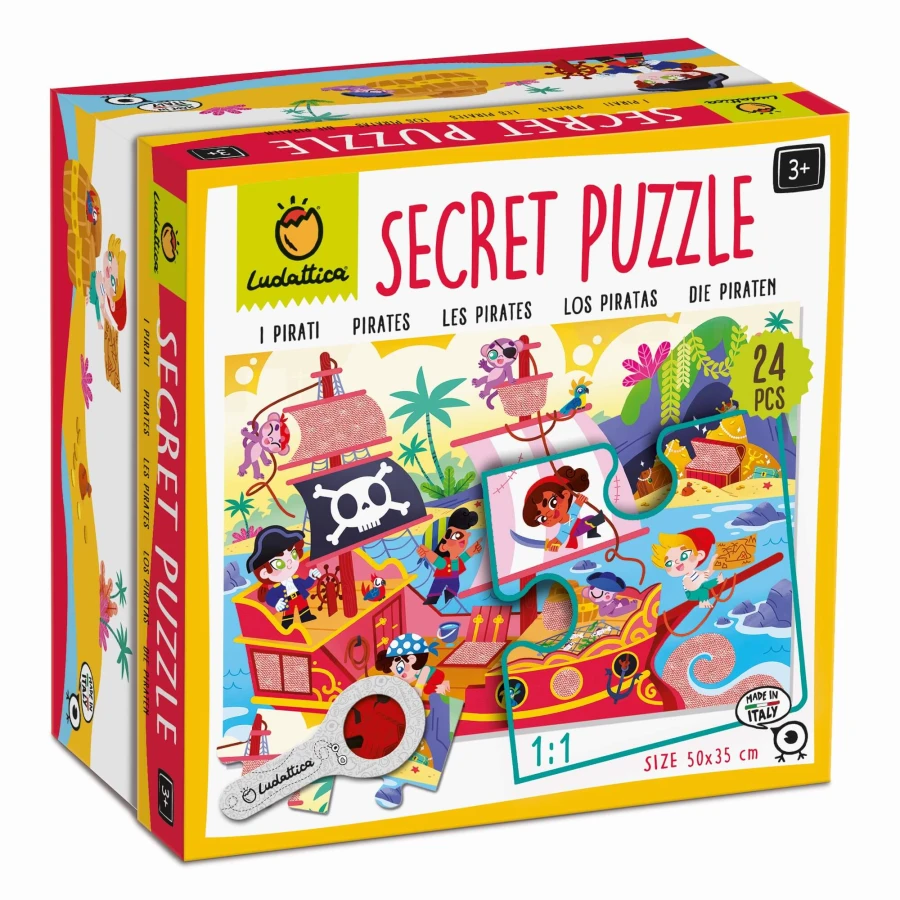 SECRET PUZZLE - puzzle z tajemnicą - STATEK PIRACKI / Ludattica