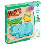 Drewniane puzzle DZIKIE ZWIERZĄTKA / Djeco