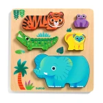 Drewniane puzzle DZIKIE ZWIERZĄTKA / Djeco