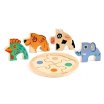 Drewniane okrągłe puzzle RONDO DOG / Djeco