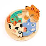 Drewniane okrągłe puzzle RONDO DOG / Djeco