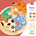 Drewniane okrągłe puzzle RONDO DOG / Djeco