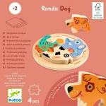 Drewniane okrągłe puzzle RONDO DOG / Djeco
