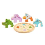 Drewniane okrągłe puzzle RONDO CROCO / Djeco